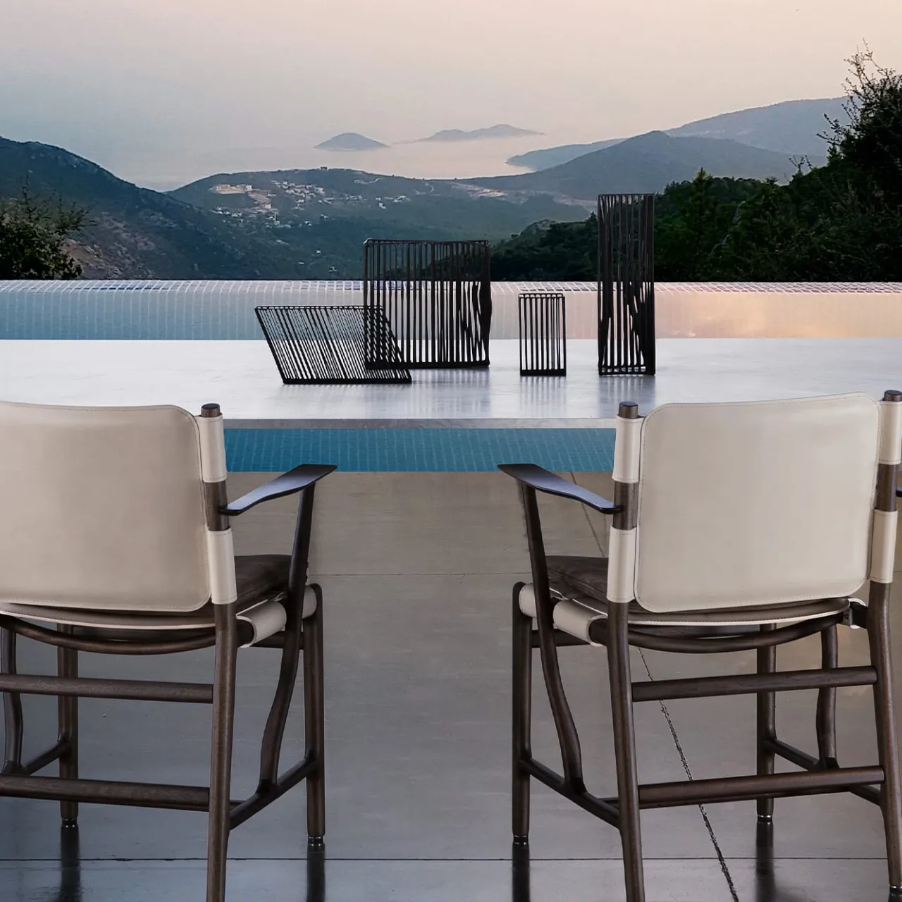 Exteta Chairs<Levante Beige Chair with Armrests by Massimo Castagna