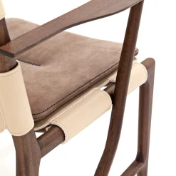 Exteta Chairs<Levante Beige Chair with Armrests by Massimo Castagna