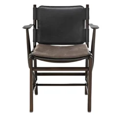 Exteta Chairs<Levante Dark Leather Chair by Massimo Castagna #6