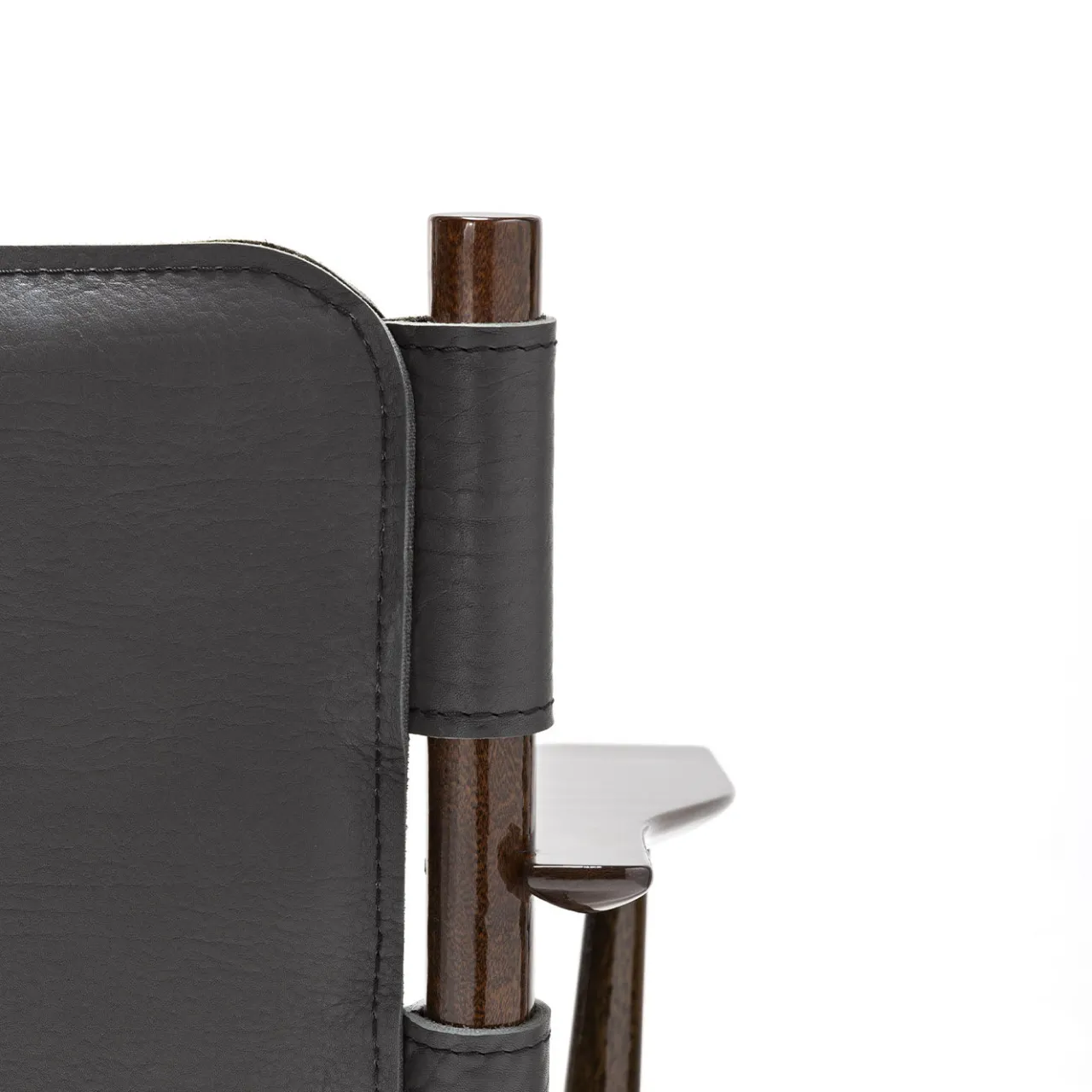 Exteta Chairs<Levante Dark Leather Chair by Massimo Castagna #6