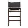Exteta Bar Stools<Levante Dark Leather Stool by Massimo Castagna