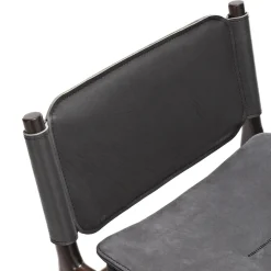 Exteta Bar Stools<Levante Dark Leather Stool by Massimo Castagna