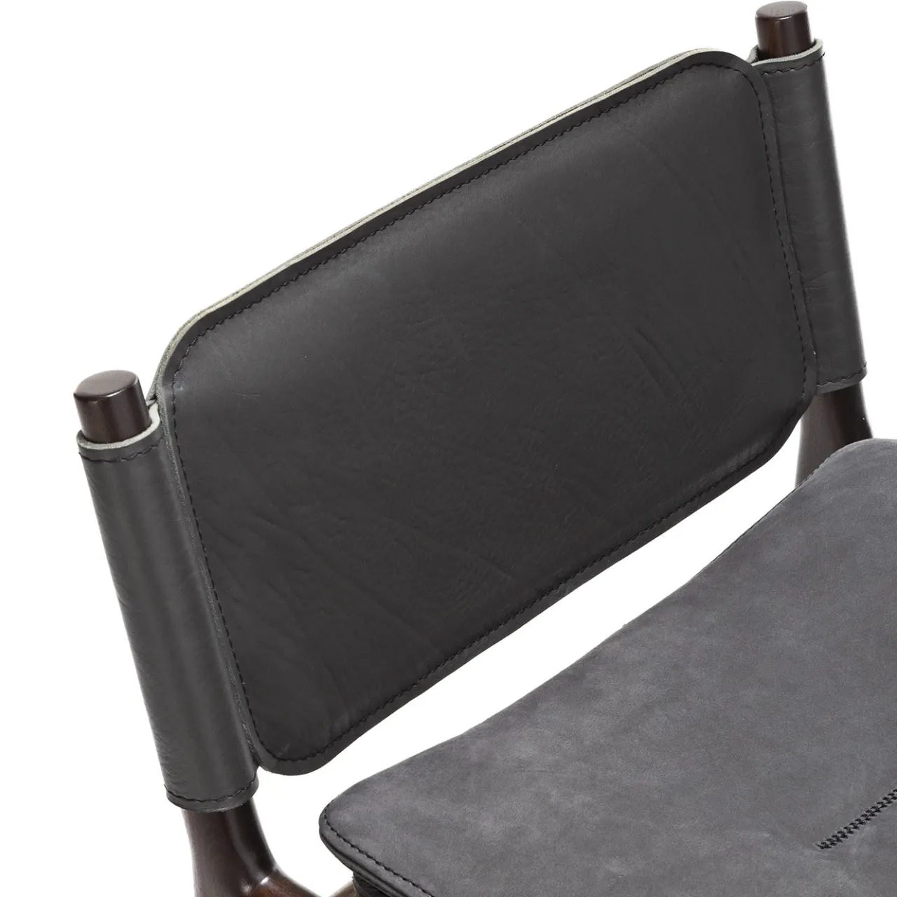 Exteta Bar Stools<Levante Dark Leather Stool by Massimo Castagna