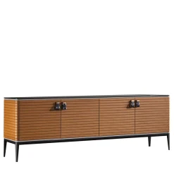 Meroni & Colzani Sideboards Buffets<Levanzo 4-Door Brown Sideboard