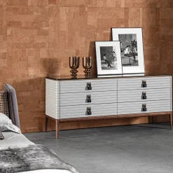 Meroni & Colzani Dressers<Levanzo 6-Drawer Gray Dresser