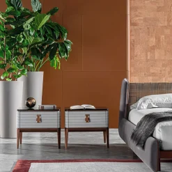 Meroni & Colzani Nightstands<Levanzo Gray Nightstand