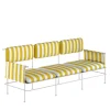 Braid Outdoor Outdoor Sofas & Benches<Liberty Three-Seater White & Yellow Iron Outdoor Sofa