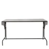 Casa Covre Desk & Writing Tables<Libra Rectangular Ice White Leather and Metal Writing Desk