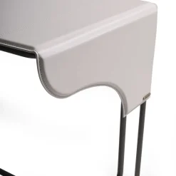 Casa Covre Desk & Writing Tables<Libra Rectangular Ice White Leather and Metal Writing Desk