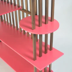 Medulum Bookcases<Lido Five-Tier Pink Wood Bookshelf