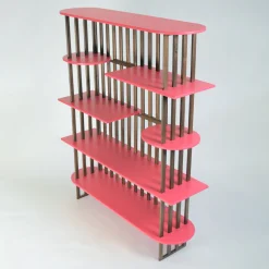 Medulum Bookcases<Lido Five-Tier Pink Wood Bookshelf