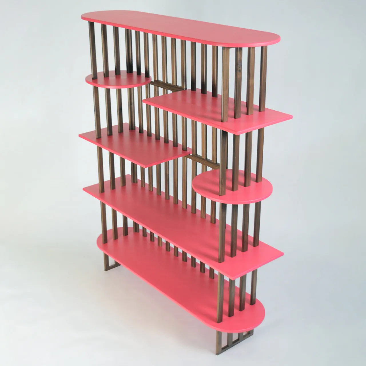 Medulum Bookcases<Lido Five-Tier Pink Wood Bookshelf