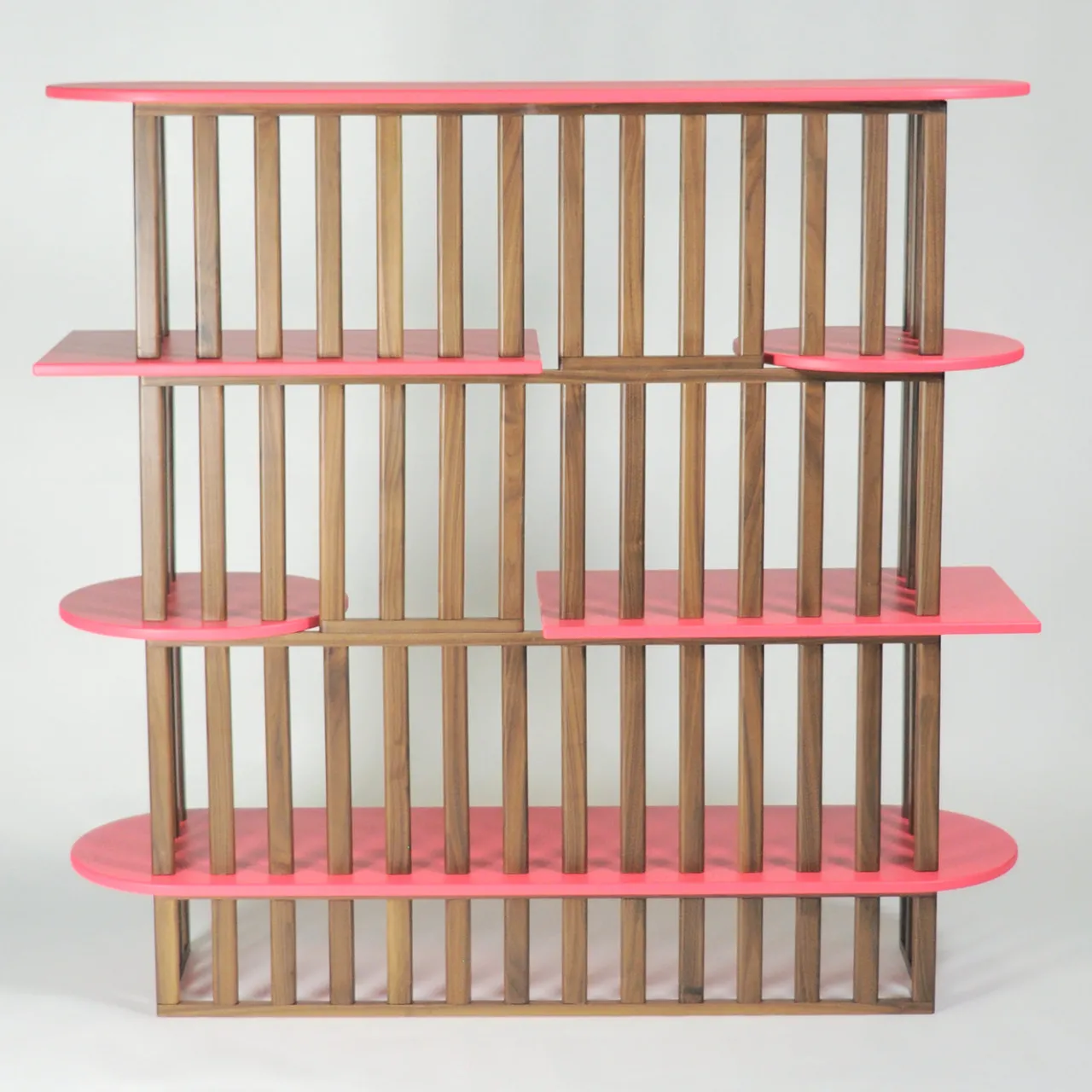 Medulum Bookcases<Lido Four-Level Pink Wood Bookshelf