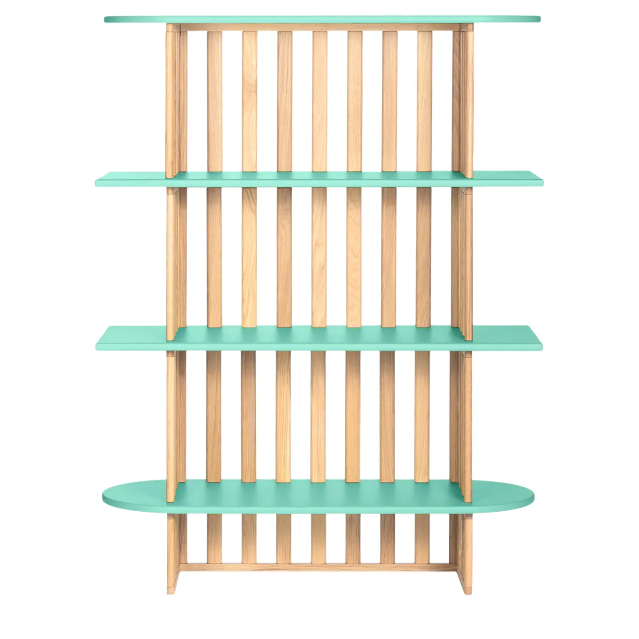 Medulum Bookcases<Lido Four-Tier Green Wood Bookcase