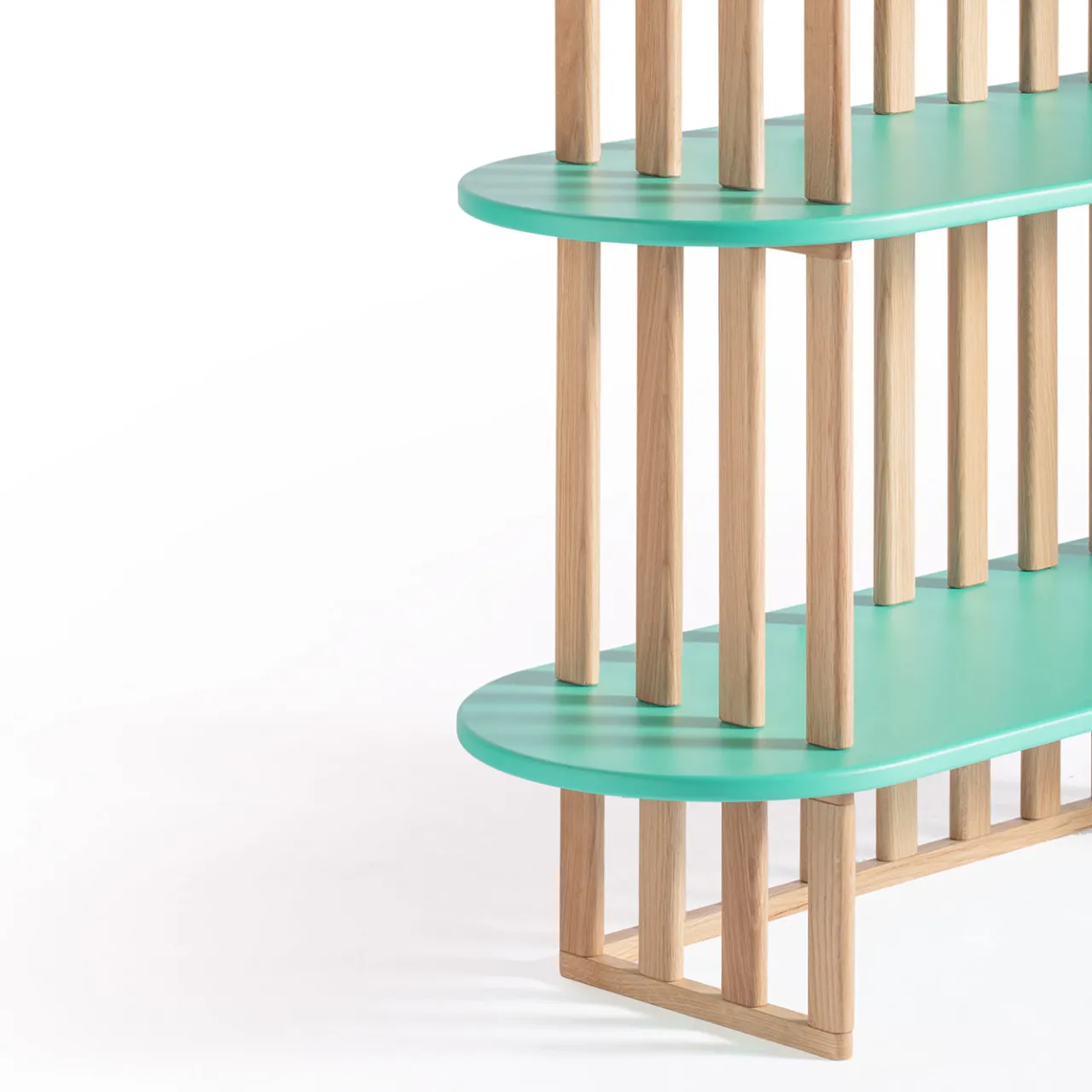 Medulum Bookcases<Lido Four-Tier Green Wood Bookcase