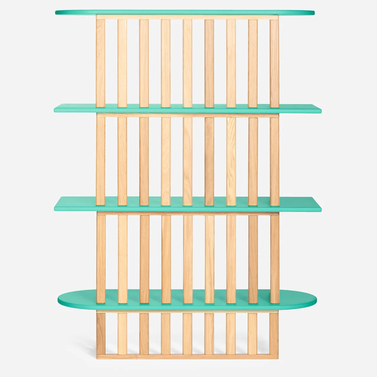 Medulum Bookcases<Lido Four-Tier Green Wood Bookcase