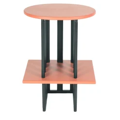 Medulum Side Tables<Lido Pink and Black Wood Side Table