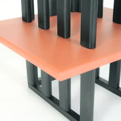 Medulum Side Tables<Lido Pink and Black Wood Side Table