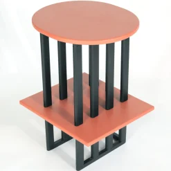 Medulum Side Tables<Lido Pink and Black Wood Side Table