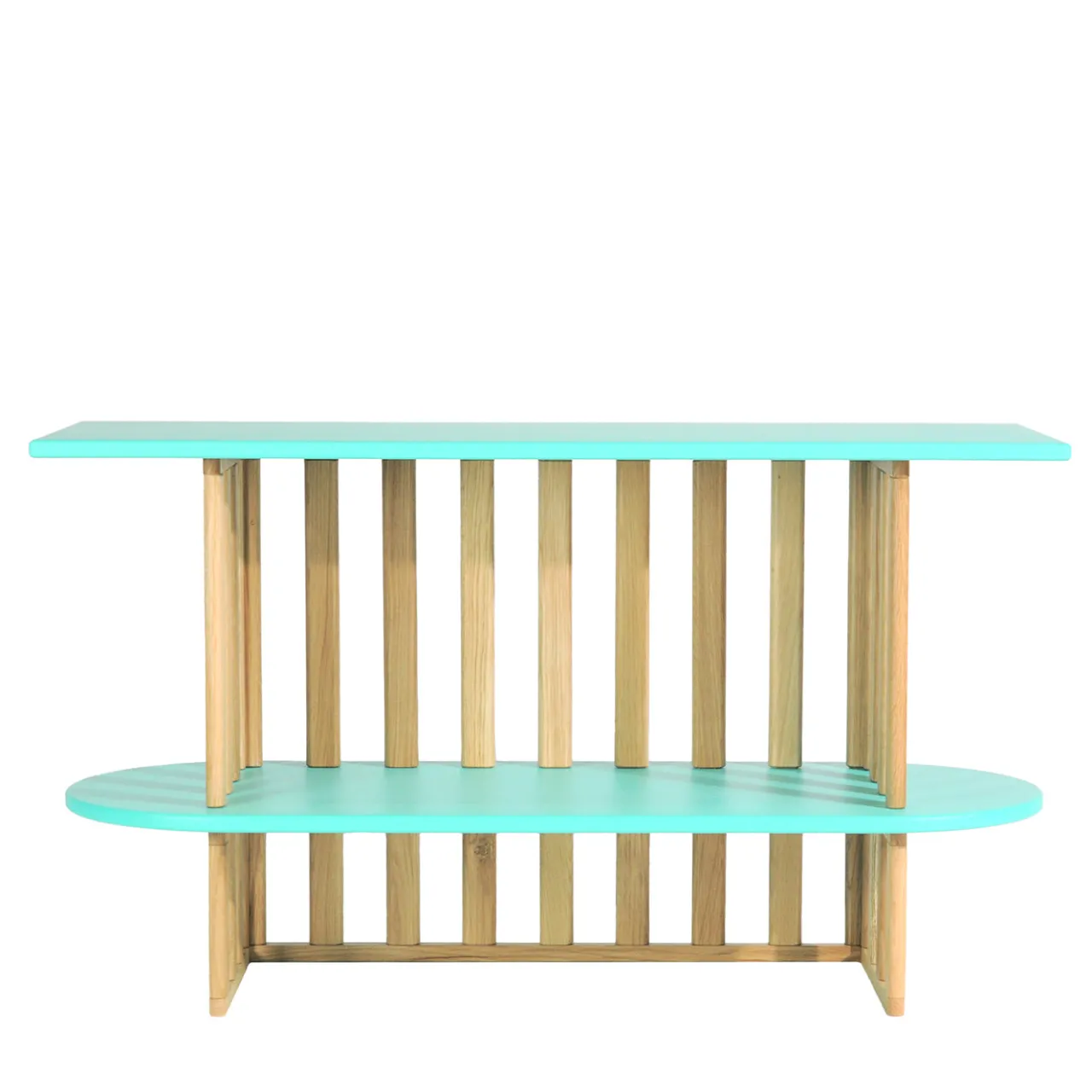Medulum Bookcases<Lido Two-Tier Green Wood Bookcase