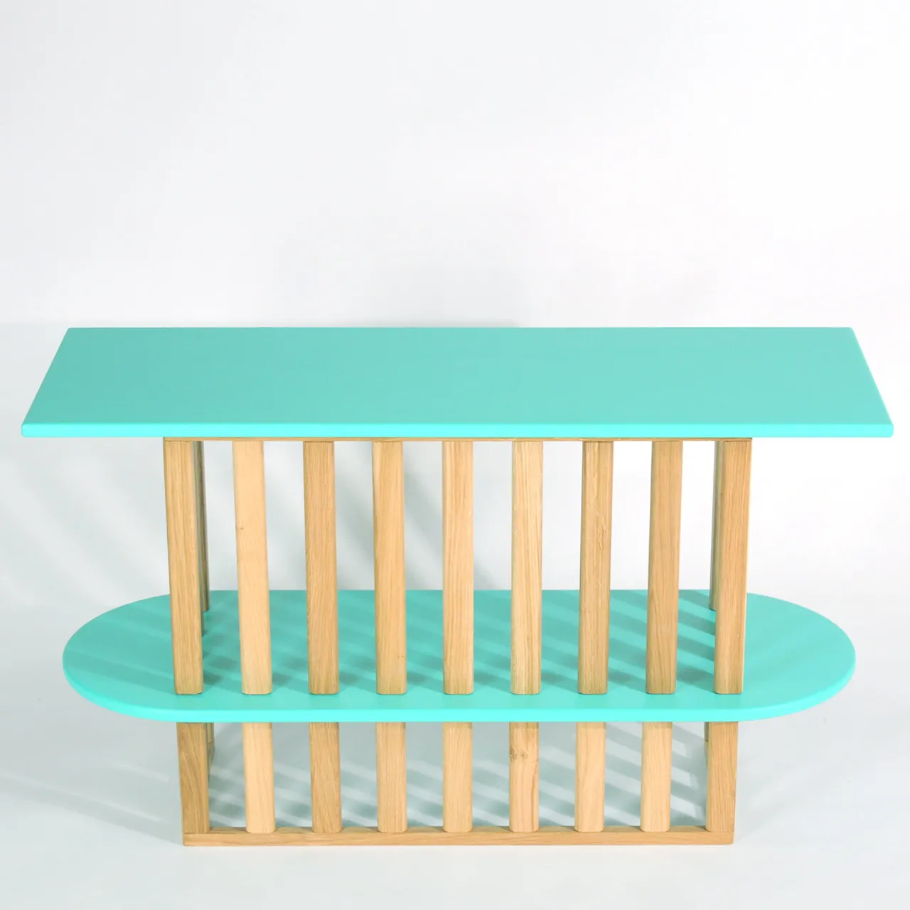 Medulum Bookcases<Lido Two-Tier Green Wood Bookcase