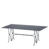 Dante Negro Outdoor Dining Tables<Ligare Wrought Iron Gray Rectangular Table
