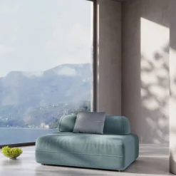 Inedito / Asnaghi Sofas<Light Blue Cashmere Velvet Tangram Modular Sofa