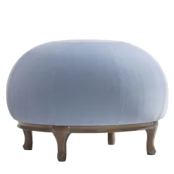 Fratelli Boffi Ottomans & Poufs<Light Blue Pouf in Walnut By NIgel Coates