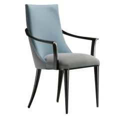LCI_DECORA Chairs<Light Blue Velvet & Black Beech Wood Chair