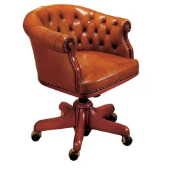 Marzorati Office Chairs<Light Brown Leather Armchair