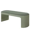 CPRN Homood Benches<Light Green Leather and Fabric Bench