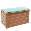 Marricreo Trunks<Light-Blue Wooden Storage Bench