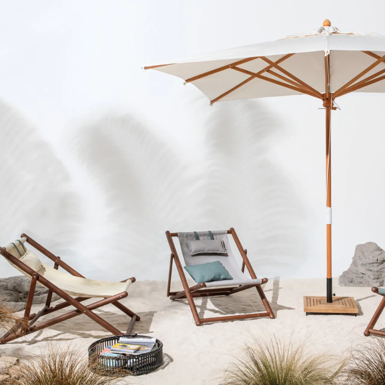 Il Giardino di Legno Outdoor Chairs & Stools<Lignes Ecru Adjustable Deck chair
