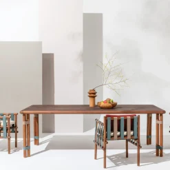 Il Giardino di Legno Outdoor Dining Tables<Lignes large wood Outdoor Dining Table