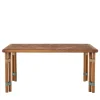 Il Giardino di Legno Outdoor Dining Tables<Lignes medium wood Outdoor Dining Table