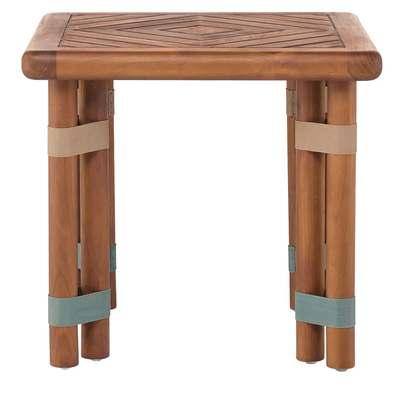 Il Giardino di Legno Outdoor Coffee Tables<Lignes square Wood Outdoor Side Table