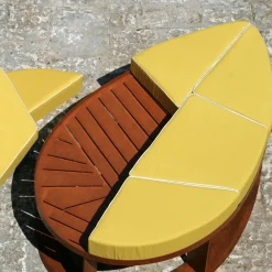 TrackDesign Outdoor Sofas & Benches<Lila Corten Steel Pouf