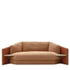 Black Tie Sofas<Lilith Brown-Fabric Sofa with Built-In Shelves