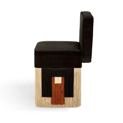 Lorenza Bozzoli Couture Chairs<Lilli Cleo Black Velvet Chair by Lorenza Bozzoli