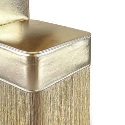 Lorenza Bozzoli Couture Armchairs<Lilli Gleaming Gold Metallic Leather with Lurex Fringes Armchair