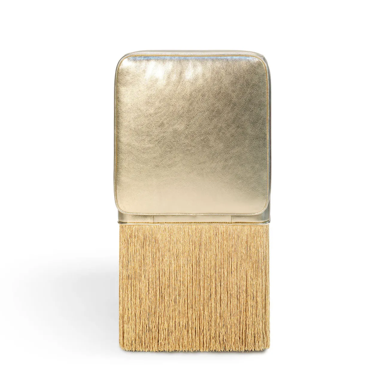 Lorenza Bozzoli Couture Armchairs<Lilli Gleaming Gold Metallic Leather with Lurex Fringes Armchair