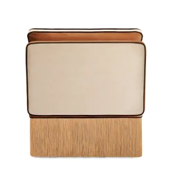 Lorenza Bozzoli Couture Lounge Chairs<Lilli modular beige and cognac fabric with fringes lounge Armchair