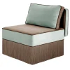 Lorenza Bozzoli Couture Lounge Chairs<Lilli modular light blue with Taupe fringes lounge armchair