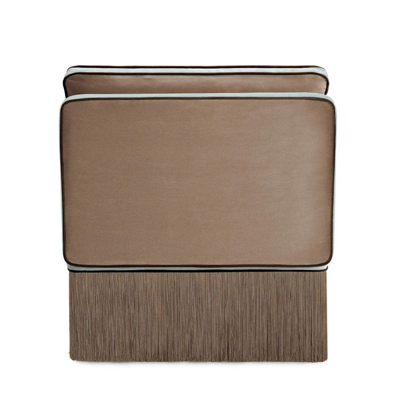 Lorenza Bozzoli Couture Lounge Chairs<Lilli modular light blue with Taupe fringes lounge armchair