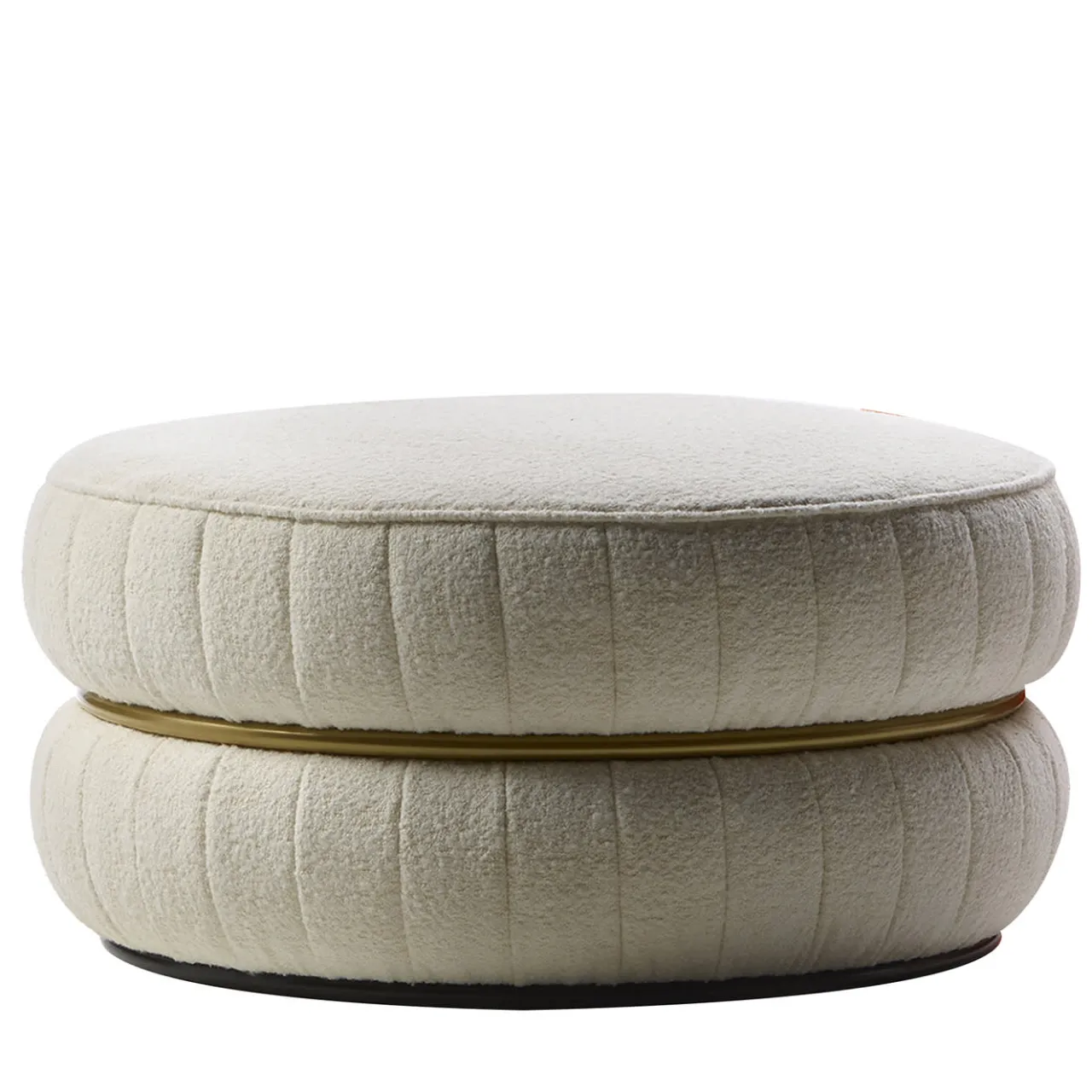 Black Tie Ottomans & Poufs<Lillo White Pouf