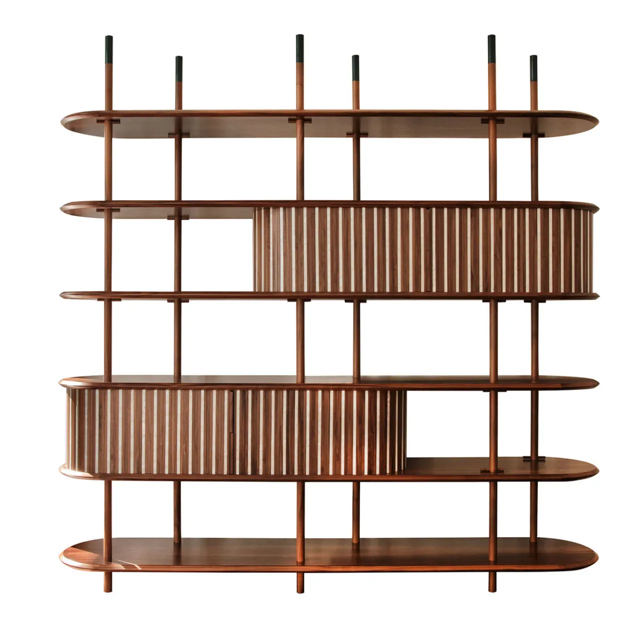 Medulum Bookcases<Limited Edition Pontile Collection Walnut Bookshelf