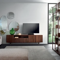 Pacini & Cappellini Sideboards Buffets<Line Ashwood Sideboard with Metal Base