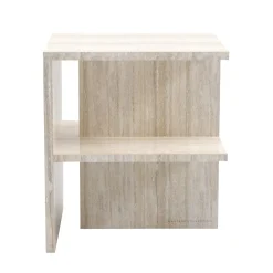 Carrara Home Design Nightstands<Linea Beige Travertine Nighstand by Martage Collection