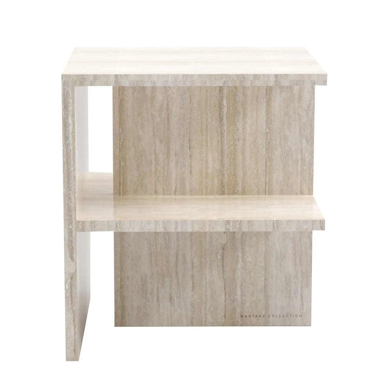 Carrara Home Design Nightstands<Linea Beige Travertine Nighstand by Martage Collection