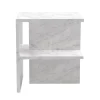 Carrara Home Design Nightstands<Linea White Carrara Marble Nighstand by Martage Collection